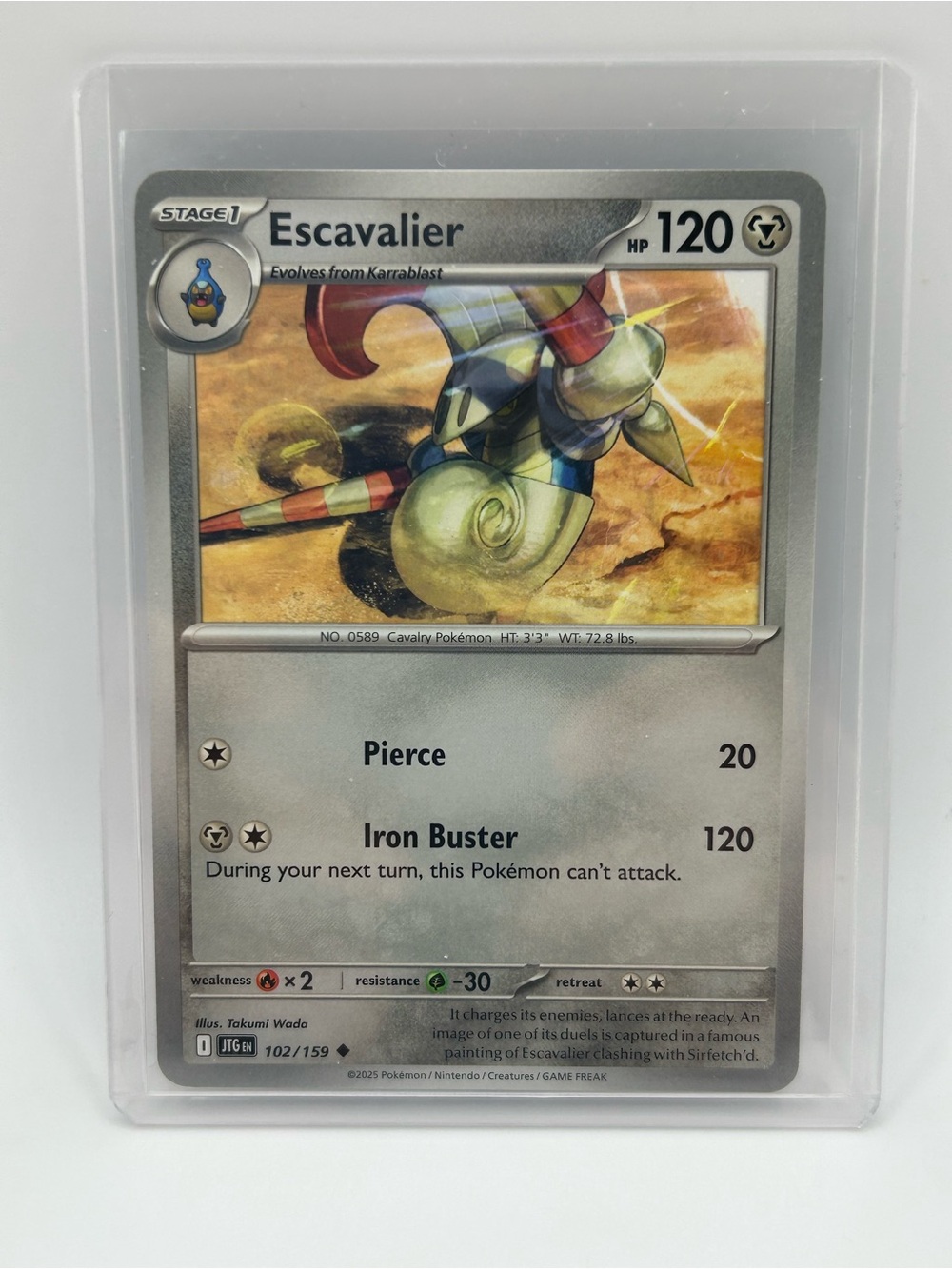 Escavalier Pokémon Card - 102/159 JTG EN